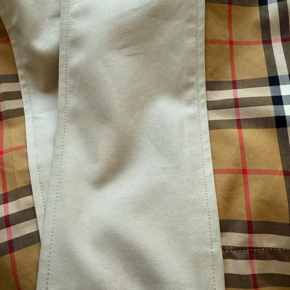 Burberry Beige Plaid Trench Coat - Picture 4 of 6